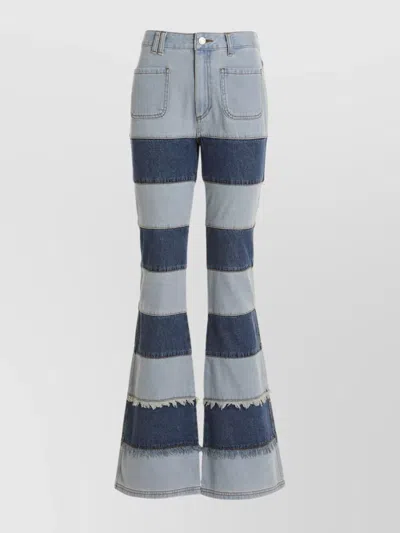 ANDERSSON BELL HIGH RISE FLARED LEG PATCHWORK JEANS