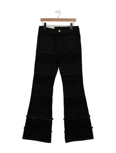 Pre-owned Andersson Bell High-rise Flared Jeans In Black