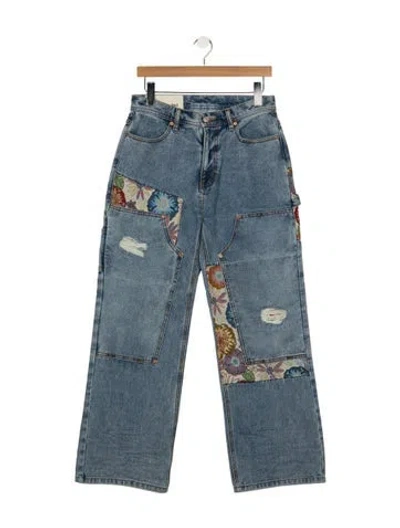 Pre-owned Andersson Bell High-rise Straight Leg Jeans In Blue