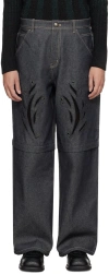 Andersson Bell Indigo Cutout Jeans In Indigo