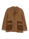 Andersson Bell Inside-out Sheer Blazer In Brown