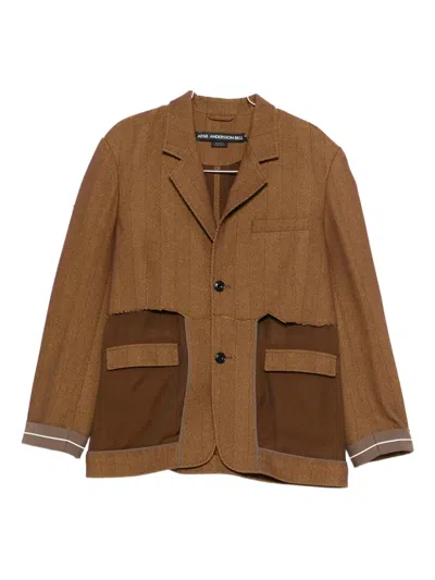 Andersson Bell Inside-out Sheer Blazer In Brown