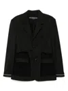 Andersson Bell Inside Out Stripe Sheer Jacket In Black