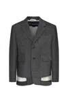 Andersson Bell Inside Out Wool Blazer In Gray