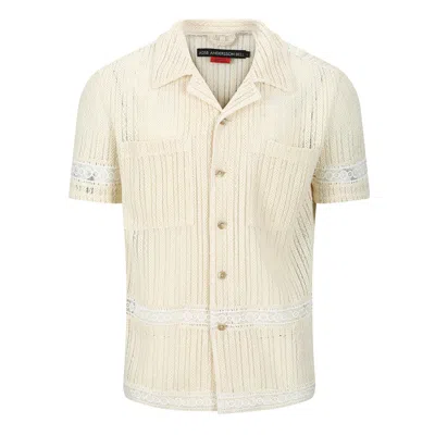 Andersson Bell Jacquard Stripe Shirt In Neutral