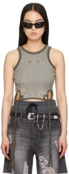 ANDERSSON BELL KHAKI CAMOUFLAGE TANK TOP