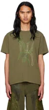 Andersson Bell Khaki Essential T-shirt In Khaki Khaki