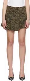 Andersson Bell Leopard-print Pleated Wrap Skort
