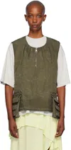 Andersson Bell Khaki Padded Turtle Vest In Khaki