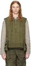 Andersson Bell Khaki Padded Turtle Vest In Khaki