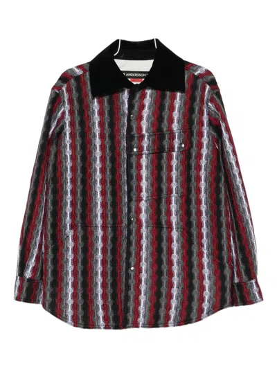 Andersson Bell Knitted Stripe Shirt In Multi