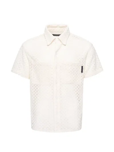 Andersson Bell Lace Short-sleeve Shirt In Neutral