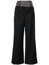 Andersson Bell Lace-up Double Waist Pants In Black