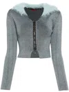 Andersson Bell Lace Up Knit Cardigan In Blau