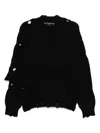 Andersson Bell Black Fisherman Button Sweater In Black