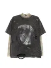 Andersson Bell Layered Distressed T-shirt In Gray