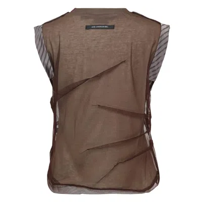 Andersson Bell Layered Mesh Tuck & Dart Top