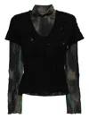 Andersson Bell Layered Pattern Top Set In Black
