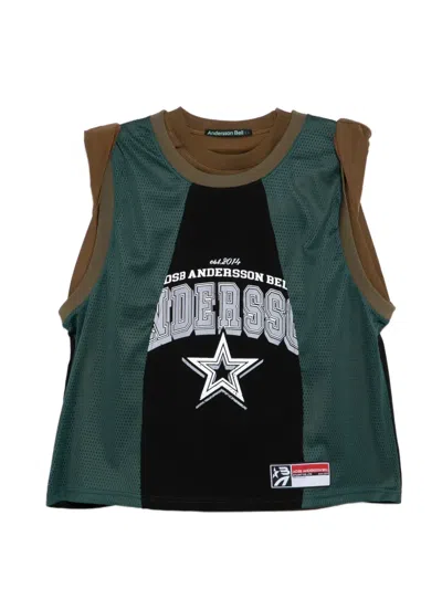 Andersson Bell Layered Rool Up T-shirt In Multi