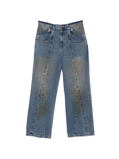 Andersson Bell Layered Wide-leg Jeans In Blue