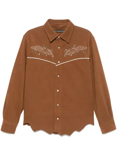 Andersson Bell Brown Lemmans Faux-suede Shirt