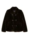 Andersson Bell Leopard-print Duffle Jacket In Brown