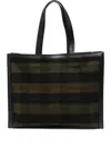 Andersson Bell Linus Checked Tote Bag In Black