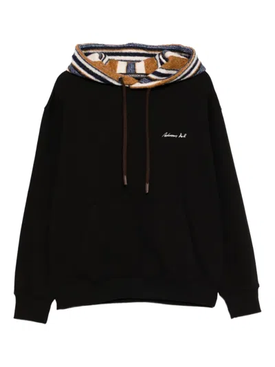 Andersson Bell Logo-embroidered Hoodie In Black