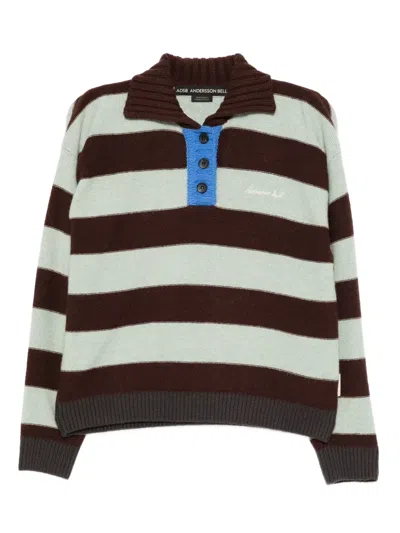 Andersson Bell Logo-embroidered Polo Top In Multi