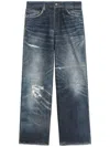 Andersson Bell Unisex Trompe L'oeil Printed Denim Pants In Blue
