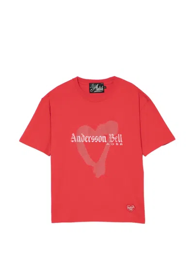 Andersson Bell Logo-print T-shirt In Red