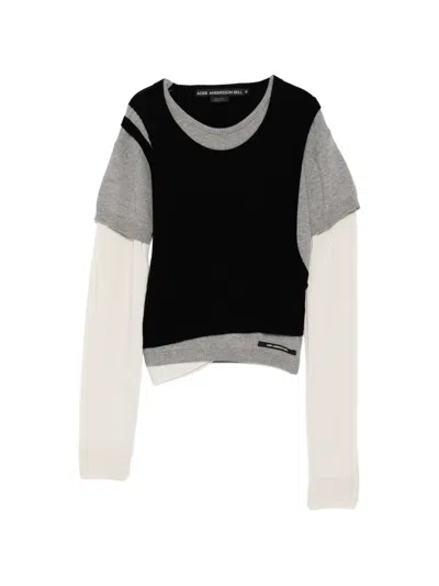 Andersson Bell Logo-patched Layer Top In Black