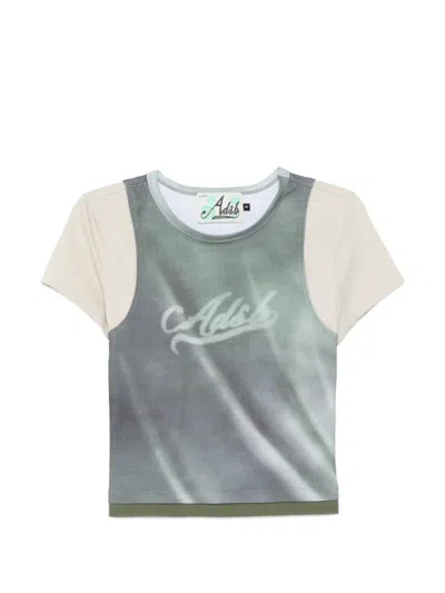 Andersson Bell Logo-print Layered T-shirt In Gray