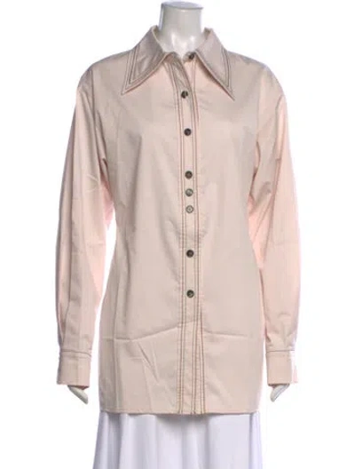 Pre-owned Andersson Bell Long Sleeve Button-up Top In Neutrals