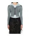 Andersson Bell Lace Up Knit Cardigan In Black