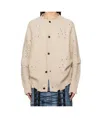 Andersson Bell Beige Roghen Wool Long Cardigan In Nude