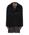 Andersson Bell Black Zibeline Shaggy Wool Coat In Black