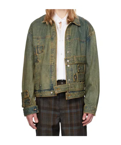 Andersson Bell Green Waistbands Denim Jacket
