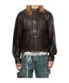 Andersson Bell Long-sleeved Leather Jacket In Black