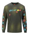 Andersson Bell Gray 'love' Long Sleeve T-shirt In Green