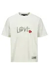 Andersson Bell Ecru Cotton Jersey Love T-shirt In White