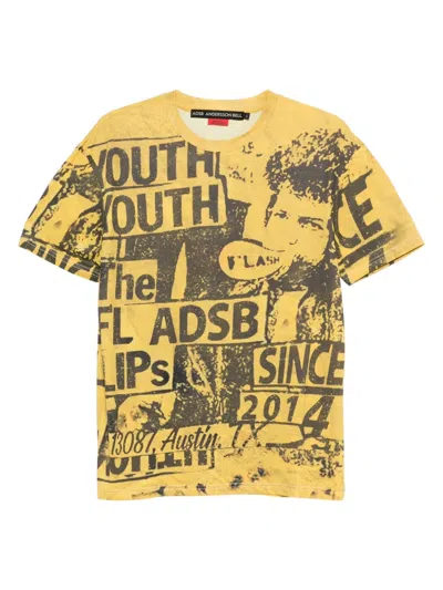 Andersson Bell Magazine-print T-shirt In Yellow