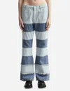 Andersson Bell Mahina Blocking Patchwork Jeans In Washed Blue In Blue