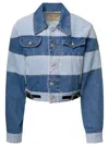 ANDERSSON BELL 'MAHINA' BLUE DENIM PATCHWORK JACKET WITH HEART-SHAPED DETAIL IN COTTON WOMAN