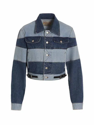 Andersson Bell Mahina Block Patchwork Denim Jacket In Azul