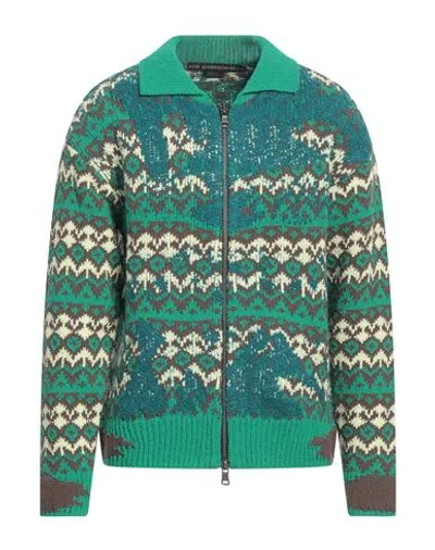 ANDERSSON BELL ANDERSSON BELL MAN CARDIGAN GREEN SIZE L ACRYLIC, NYLON, WOOL, COTTON