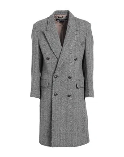 Andersson Bell Man Coat Steel Grey Size L Wool In Gray