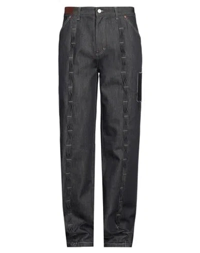 Andersson Bell Patchwork-detail Wide-leg Jeans In Blue
