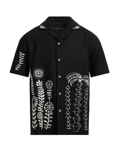 Andersson Bell Embroidered Textured Shirt In Blackblack