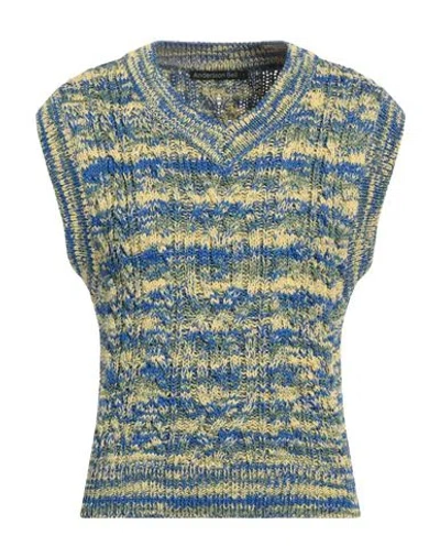 ANDERSSON BELL ANDERSSON BELL MAN SWEATER BLUE SIZE L COTTON, RAYON, POLYESTER